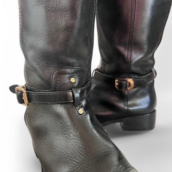 Black genuine leather Tory Burch riding boots! - Picture 3 of 8